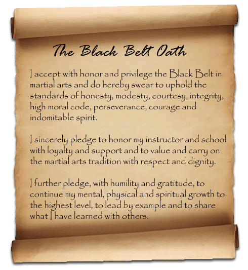 The Black Belt Oath